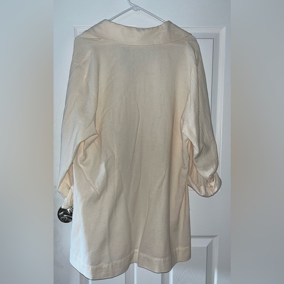 Soft Surrondings Cream V-Neck Long Sleeve Tunic 3x - Picture 3 of 3